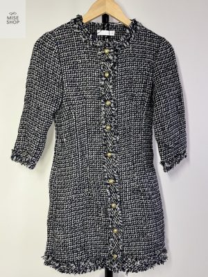 Vestido Corto de Tweed Zara Premium XS